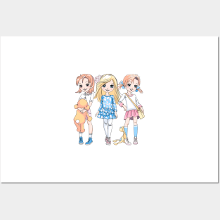 SET of cute baby girls Posters and Art